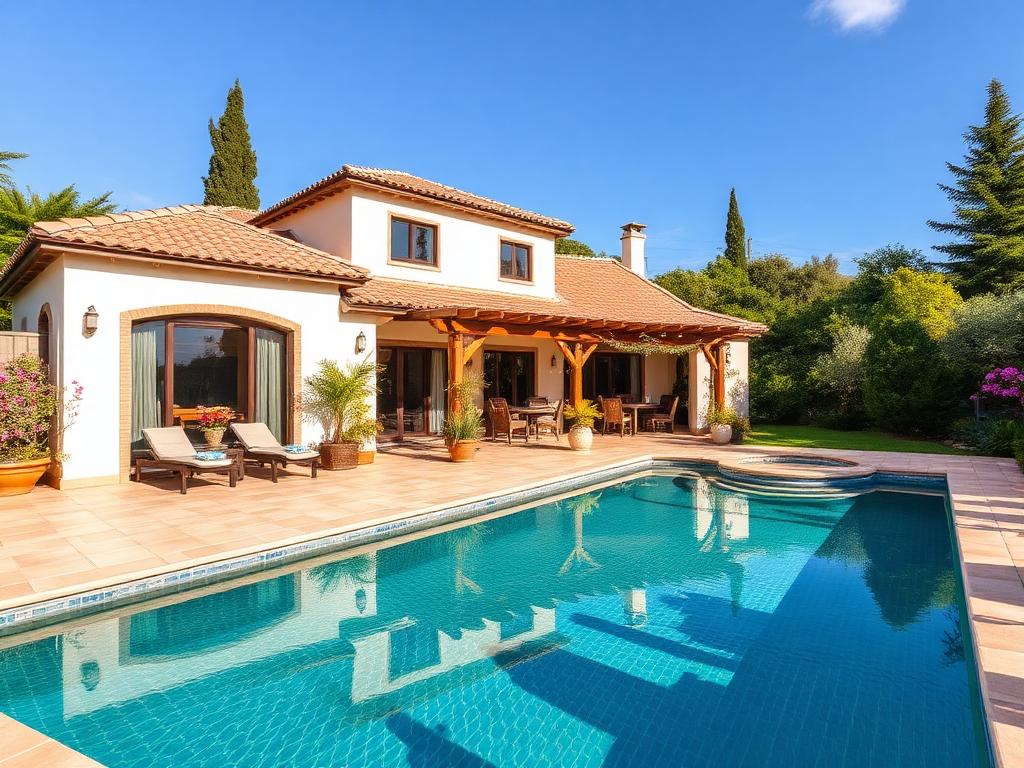 Villa Mediterránea con Piscina